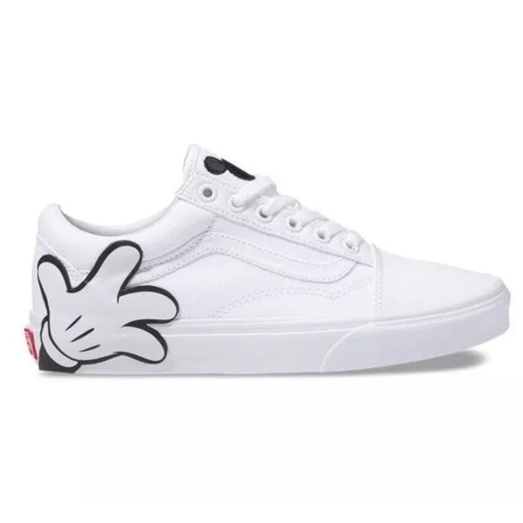 disney x vans old skool white